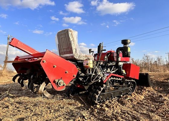 Multifunctional Dry Field Farm Crawler Tractor , Mini Rubber Track Crawler Tractor For Sale