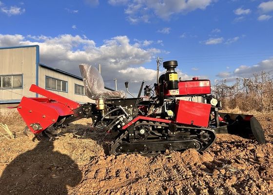 Multifunctional Dry Field Farm Crawler Tractor , Mini Rubber Track Crawler Tractor For Sale