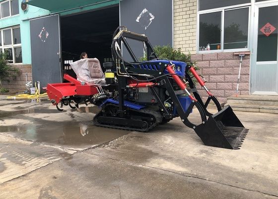 Agricultural 35HP Dry Land Crawler Tractor Mini  With Rotary Cultivator