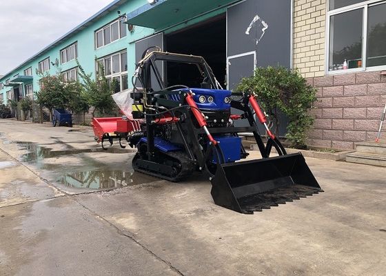 Agricultural 35HP Dry Land Crawler Tractor Mini  With Rotary Cultivator