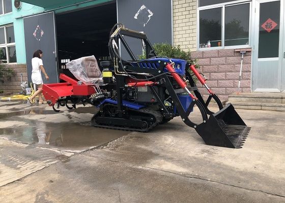 Agricultural 35HP Dry Land Crawler Tractor Mini  With Rotary Cultivator