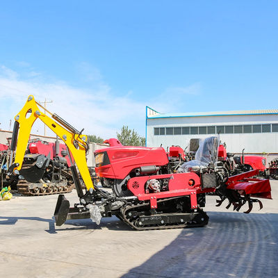 New Arrivals Reliable & Cheap Mini Crawler Tractor With Rototiller Dozer Mower Backfill Tractor Crawler