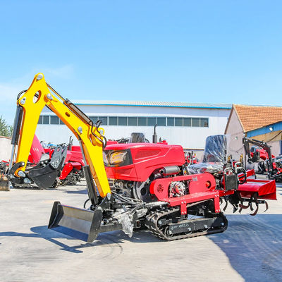 New Arrivals Reliable & Cheap Mini Crawler Tractor With Rototiller Dozer Mower Backfill Tractor Crawler