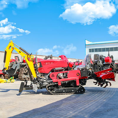 New Arrivals Reliable & Cheap Mini Crawler Tractor With Rototiller Dozer Mower Backfill Tractor Crawler