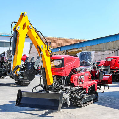 New Arrivals Reliable & Cheap Mini Crawler Tractor With Rototiller Dozer Mower Backfill Tractor Crawler