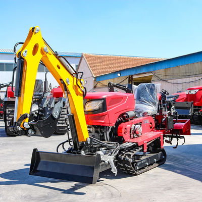 New Arrivals Reliable & Cheap Mini Crawler Tractor With Rototiller Dozer Mower Backfill Tractor Crawler