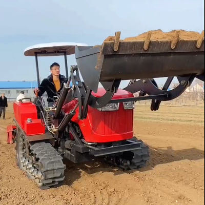 Small Hillside Tractor , Mountain Crawler Tractor With Loader