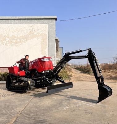 25Hp-120Hp Paddy / Dry Land Farm Tractor Equipment With Front Excavator