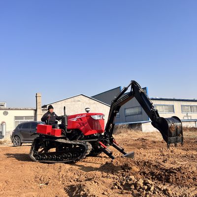 25Hp-120Hp Paddy / Dry Land Farm Tractor Equipment With Front Excavator