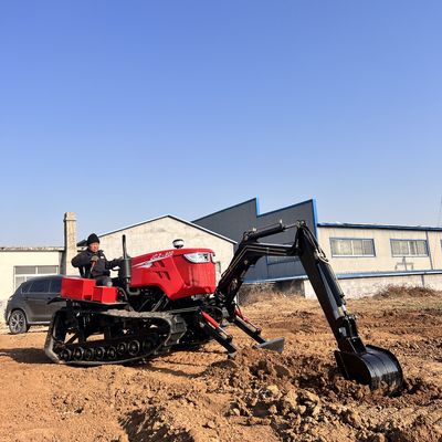 25Hp-120Hp Paddy / Dry Land Farm Tractor Equipment With Front Excavator