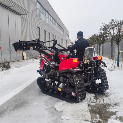 Multifunctional 50 Hp Mini Tractor , Small Tracked Tractor With Front End Loader