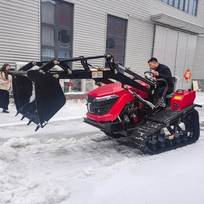Multifunctional 50 Hp Mini Tractor , Small Tracked Tractor With Front End Loader