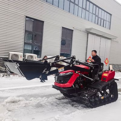 Multifunctional 50 Hp Mini Tractor , Small Tracked Tractor With Front End Loader