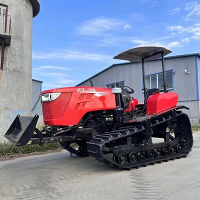 120HP Farm Crawler Tractor Rubber Track Crawler Tractor With Rotary Tiller