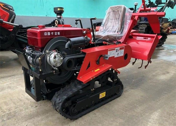 25Hp Mini Paddy Crawler Construction Equipment Power Tiller Walking Tractor With Diesel Engine