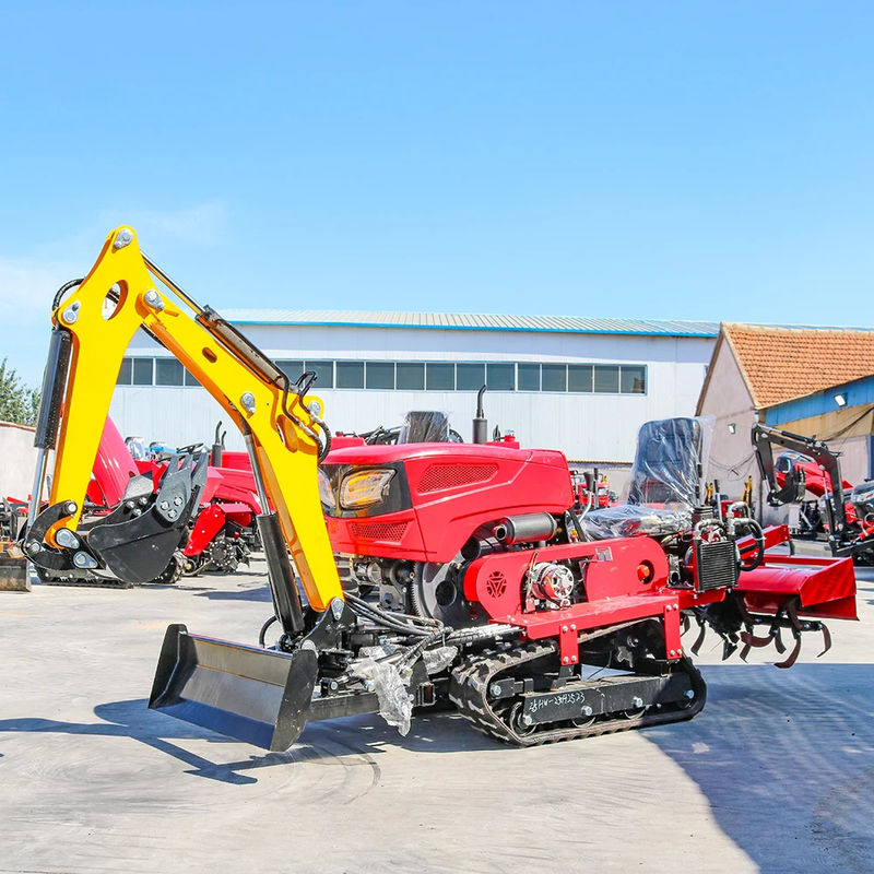 New Arrivals Reliable & Cheap Mini Crawler Tractor With Rototiller Dozer Mower Backfill Tractor Crawler