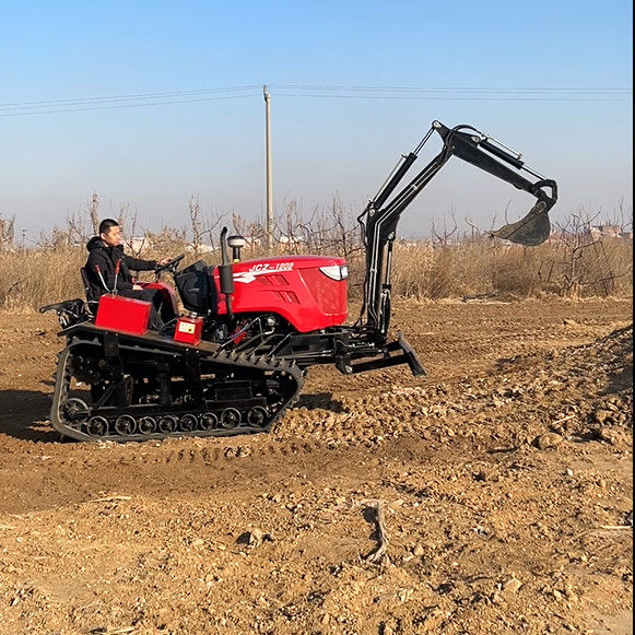New 80Hp Crawler Cultivator Ditching Weeding And Bulldozing Mini Track Tractor For Rotary Tillage