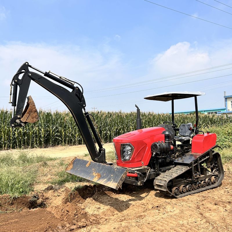 80HP Agriculture Machinery Equipment Farm Cultivator Rotary Tiller Agricultural Mini Crawler Tractor